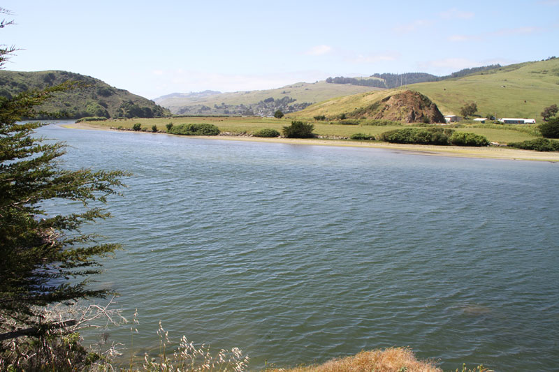 The Russian river near its mouth, Northern California
