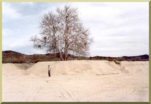 Sand mining in El Barbon Wash
